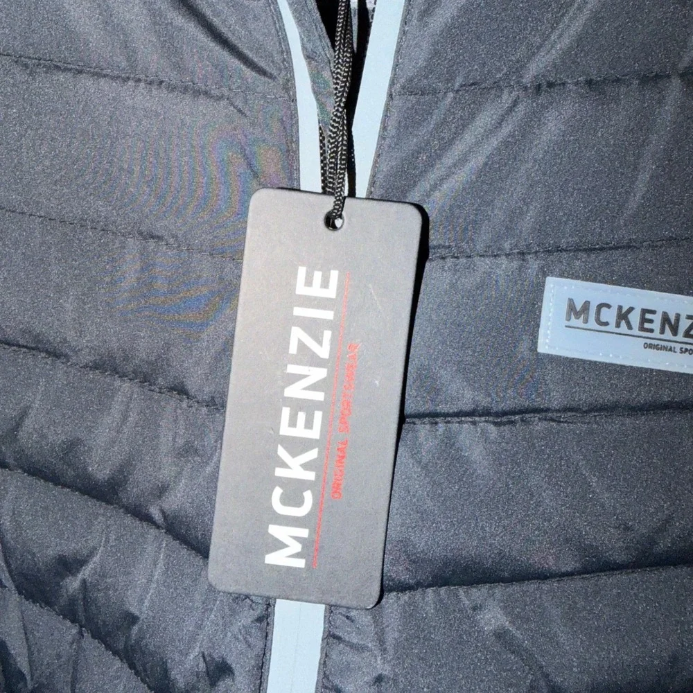 McKenzie Crash Jacket Boys XL 13-15Y Black Hooded Puffer Hybrid 0829